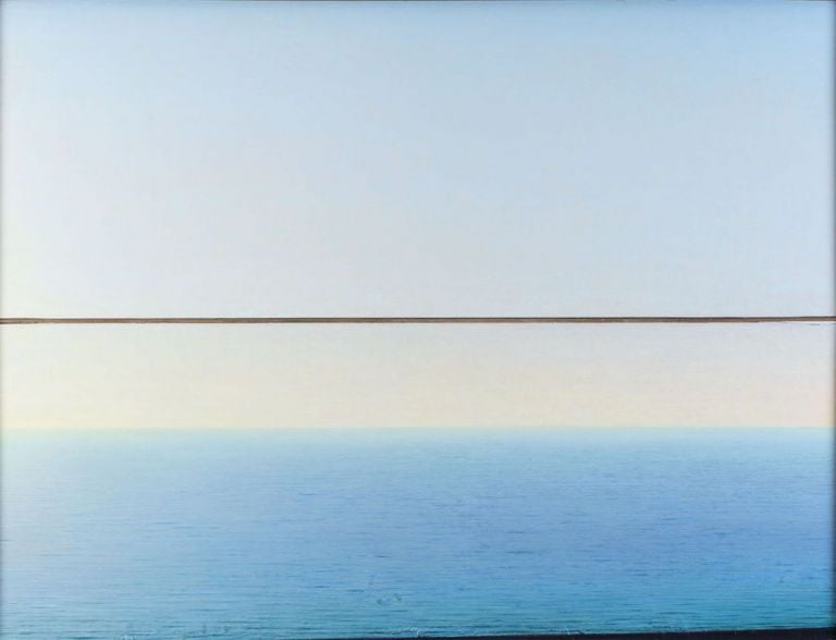 Piero Guccione, Mare a Punta Corvo, 1995-2000, olio su tela