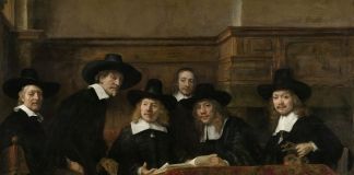 Rembrandt van Rijn, I sindaci dei drappieri, 1662, olio su tela, 191,5 x 279 cm, Rijksmuseum, Amsterdam