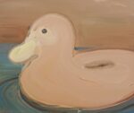 Rudy Cremonini, Funny duck, 2018, oil on linen, 50x60 cm
