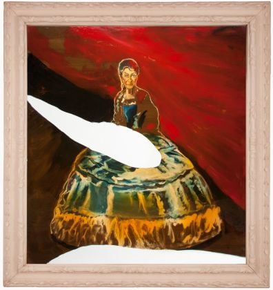 Julian Schnabel, Carlina Olio, resina, smalto su tela e cornice bianca Eseguito nel 1998 cm 274x258x13 Acquisito direttamente dall’artista Dono di Carlo Traglio