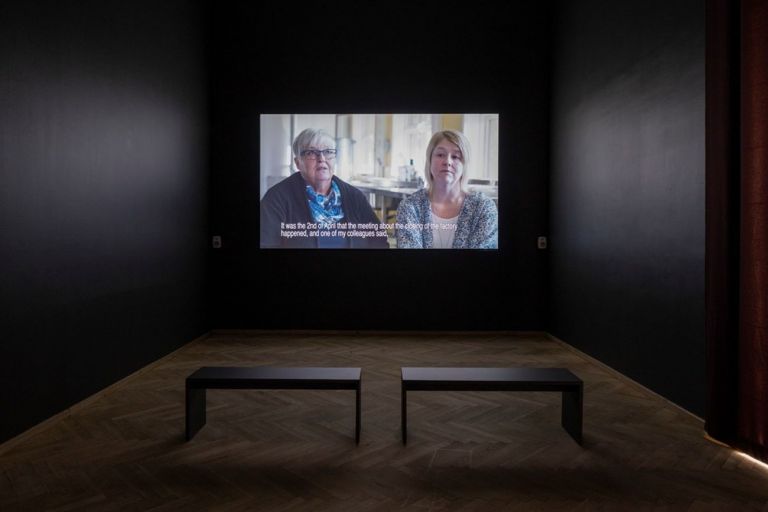 Sara Jordenö, Diamond People, 2016. Installation view, Europa Endlos, Kunsthal Charlottenborg, 2019. Courtesy Sara Jordenö. Photo Anders Sune Berg