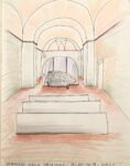 Schizzo preparatorio della pala d’altare site specific realizzata per l’Oratorio della Passione di Milano, courtesy Carlo Massoud