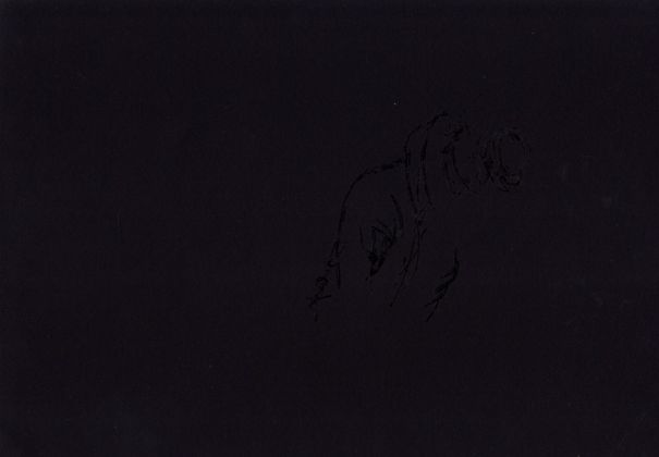 Valentina Furian, Bestie,monotipo ad olio, carta in acetato 100 gr. . carta 150 gr nera, 27x21cm