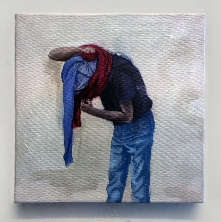 Vincenzo Ferrara, Maglie, 2019. 25x24, olio su tela