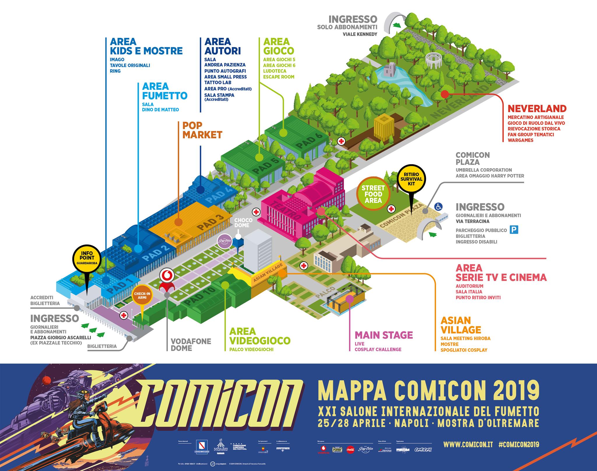 Mappa Comicon 2019