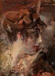 Giovanni Boldini, "Profilo femminile", olio su tela, cm 13.5x9.5. Stima € 8.000-10.000
