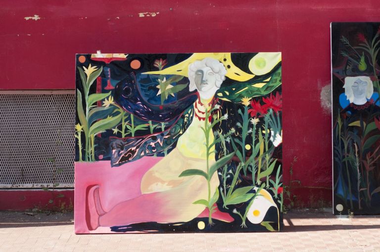 Alice Visentin, L'eremo, 2018, olio su tela, 130x150 cm