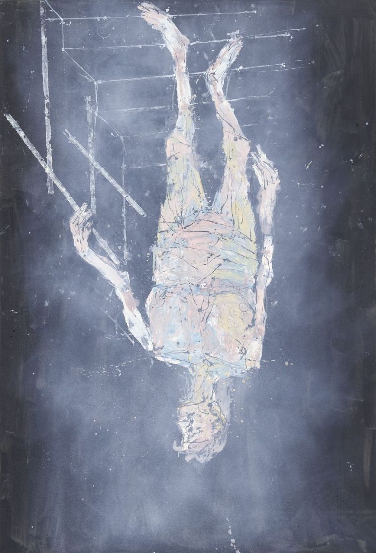 Georg Baselitz, Ankunft (Arrival), 2018, oil on canvas, 173 1/4 x 118 1/8 in 440 x 300 cm, Private Collection