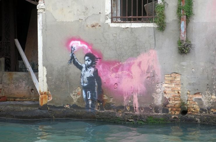 Banksy Venice, courtesy photo Lapo Simeoni