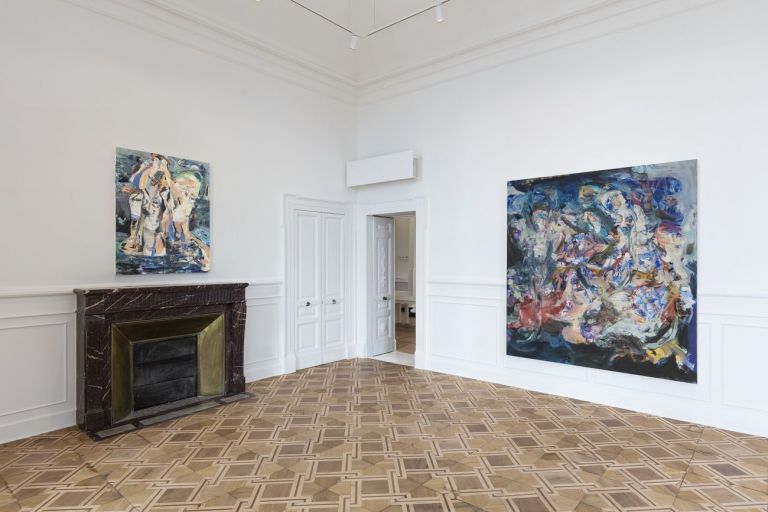 Cecily Brown. We Didn't Mean to Go to Sea. Installation view at Thomas Dane Gallery, Napoli 2019 © Cecily Brown. Courtesy the artist & Thomas Dane Gallery. Photo Amedeo Benestante