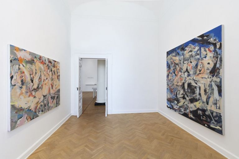 Cecily Brown. We Didn't Mean to Go to Sea. Installation view at Thomas Dane Gallery, Napoli 2019 © Cecily Brown. Courtesy the artist & Thomas Dane Gallery. Photo Amedeo Benestante