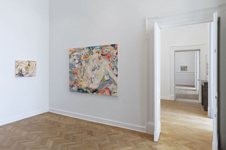 Cecily Brown. We Didn't Mean to Go to Sea. Installation view at Thomas Dane Gallery, Napoli 2019 © Cecily Brown. Courtesy the artist & Thomas Dane Gallery. Photo Amedeo Benestante