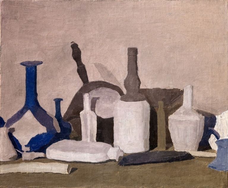 Giorgio Morandi, Natura morta con oggetti in viola, olio su tela, 1937, Firenze, Fondazione di Studi di Storia dell'Arte Roberto Longhi