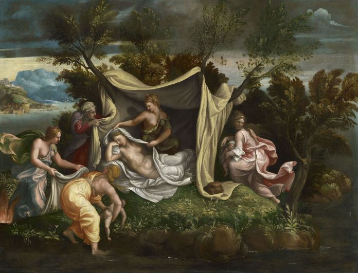 Giulio Romano e bottega, Nascita di Apollo e Diana, Windsor Castle, The Royal Collection