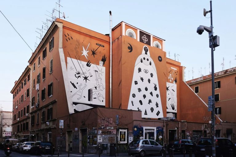 Guerrilla Spam, Murales contro le guerre, Roma, 2018. Photo Rita Restifo