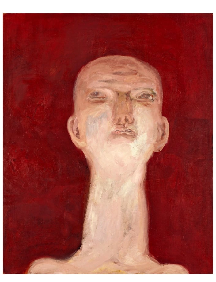 Georg Baselitz, Idol (Ernst Neijswestnij) (Idol [Ernst Neizvestny]), 1964, oil on canvas, 63 x 51 in 162 x 130 cm, MKM Museum Küppersmühle für Moderne Kunst, Duisburg, Germany, Ströher Collection