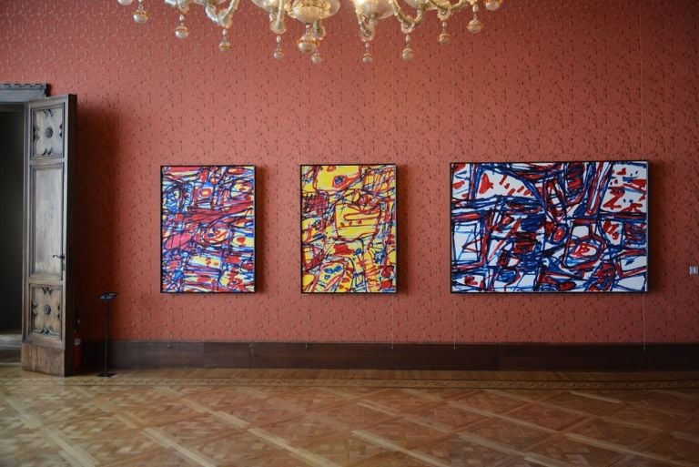 Jean Dubuffet, Mire G 48 (Kowloon), G 21 (Kowloon), G 178 (Boléro), 1983. Palazzo Franchetti, Venezia 2019. Photo Linda Kaiser