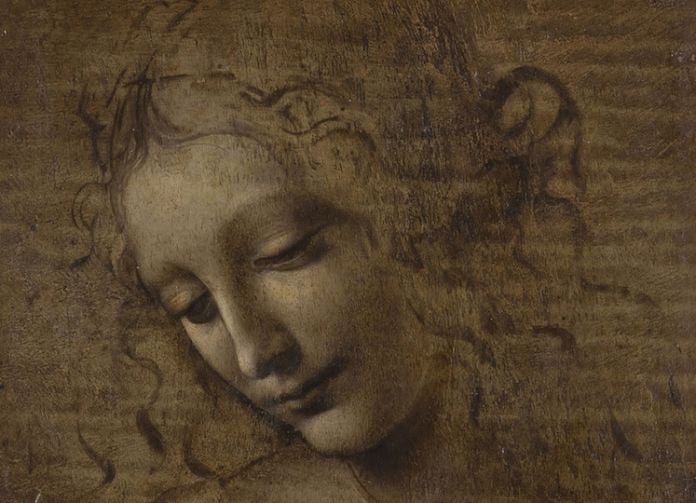 Leonardo da Vinci, La Scapiliata. Foto di Lorenzo Moreni (dettaglio)