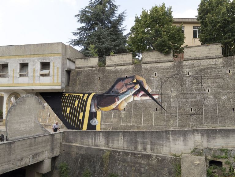 Lucio Basik Bolognesi, San Rocco quadra il cerchio su un muro di Gerocarne, Gerocarne (VV) 2016