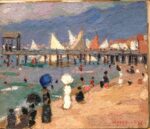 Moses Levy, Spiaggia e Apuane, 1923. Collezione Moretti