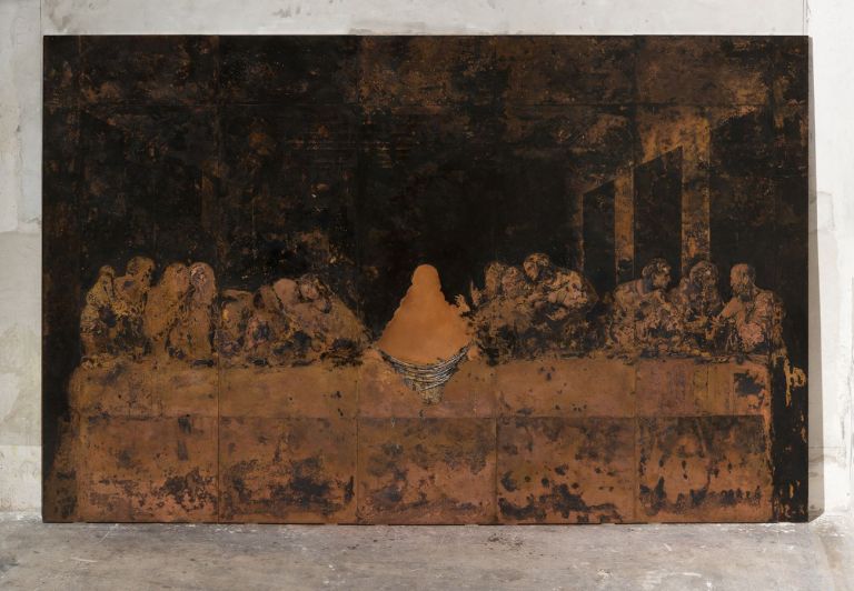 Nicola Samorì, L'Ultima Cena (Interno assoluto), 2019. Courtesy the Artist & Fondazione Stelline, Milano