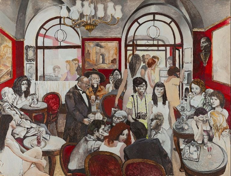 Renato Guttuso, Caffè Greco, 1976. Museo Nacional Thyssen Bornemisza, Madrid © VEGAP, Madrid