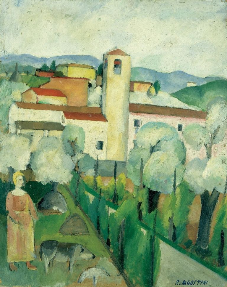 Renzo Agostini, La chiesa di Candeglia, 1928. Collezione Intesa Sanpaolo