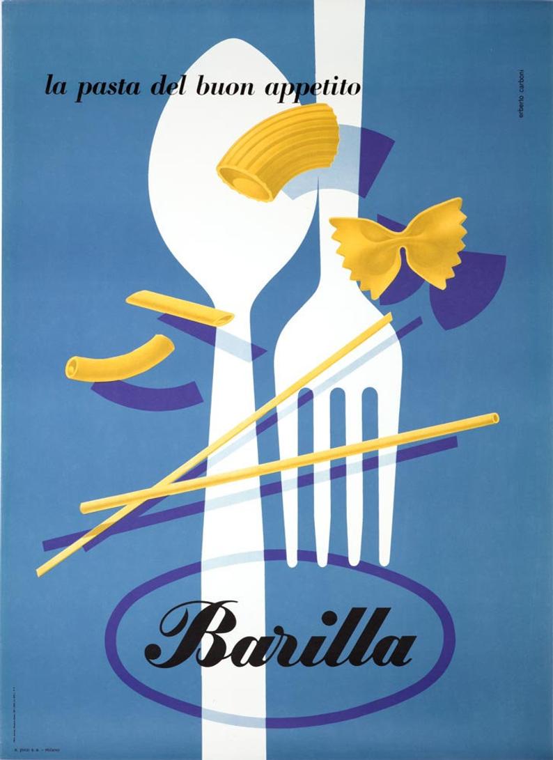 Un manifesto di Erberto Carboni per Barilla