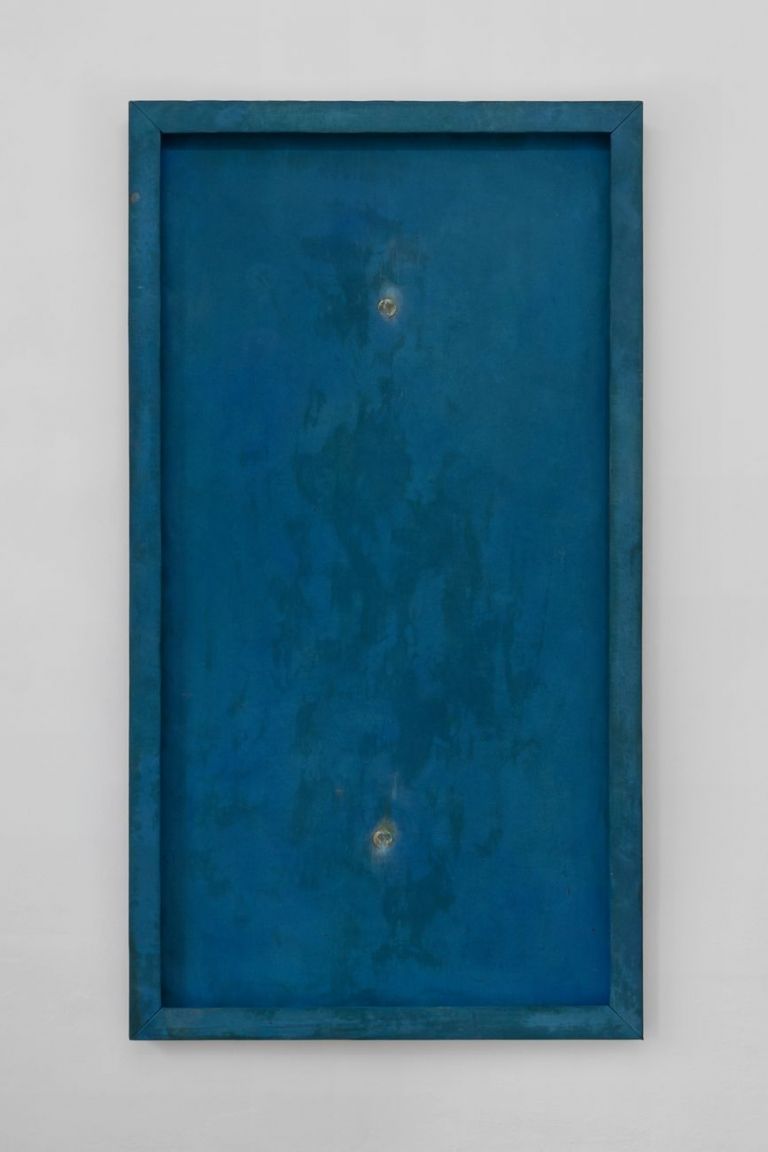 Valerio Nicolai, Biliardo, 2018, olio e acrilico su tela e legno, 180x130 cm