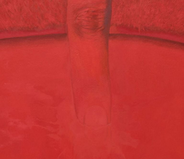 Valerio Nicolai, Dito, 2019, particolare, olio su tela, 195x130 cm