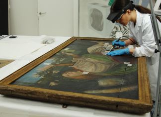 Il restauro dell’Angelo Annunciante di Gaudenzio Ferrari, Courtesy Pinacoteca di Varallo e Open Care