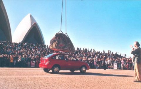 Jimmie Durham, Still life with Stone and Car, 2004, Sydney Biennale
