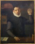 Agostino Carracci (attrib.), Autoritratto come orologiaio, 1582-83. Collezione Fondazione Cassa di Risparmio in Bologna