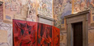 Alessandro Scarabello, Opera Rubra, 2019, installation view at Palazzo della Corgna, courtesy The Gallery Apart, photo Marco De Rosa
