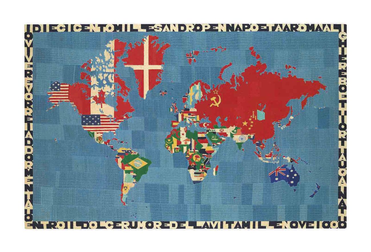 Alighiero Boetti, Mappa, 1984. Courtesy Christie's