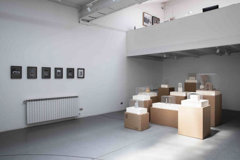 Andrea Branzi. Archetipi. Installation view at Antonia Jannone, Milano 2019. Courtesy Antonia Jannone Disegni di Architettura. Photo Henrik Blomqvist