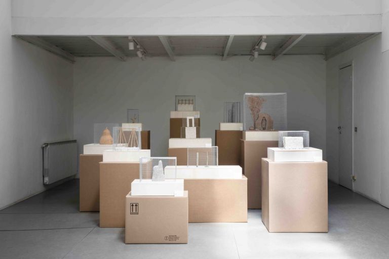 Andrea Branzi. Archetipi. Installation view at Antonia Jannone, Milano 2019. Courtesy Antonia Jannone Disegni di Architettura. Photo Henrik Blomqvist