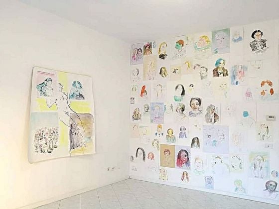 Elisa Filomena, Diario Notturno, installazione mostra presso Circoloquadro, Milano, 2019
