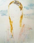 Elisa Filomena, Donna bionda, pastelli su carta, cm 50x40, 2019.