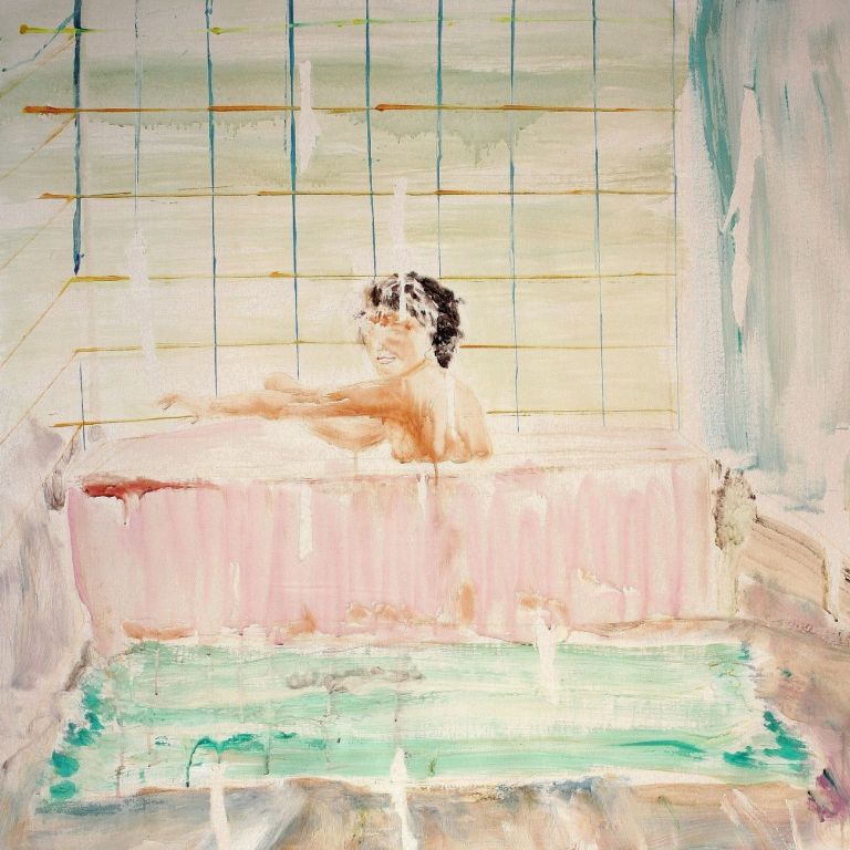 Elisa Filomena, La vasca, acrilico su tela, cm 110x110, 2018