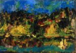 Ennio Morlotti, Paesaggio sul fiume (Adda), 1955. Collezione Barilla, Parma