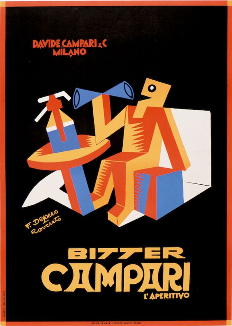 Fortunato Depero, Bitter Campari (automa al tavolino che beve), 1928. Courtesy Lucca Center of Contemporary Art