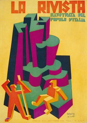 Fortunato Depero, Copertina per la Rivista Illustrata del Popolo d’Italia, 1925. Courtesy Lucca Center of Contemporary Art