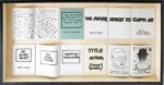 Gene Beery, Art Test Test for Art, Name Self Portrait as the Author of the Titles of Some Imaginary Books (1980), The Author (1978), No Shiney Object (1987), Title Author The Great Articulator Gene Beery (1982), Covers (1982). Courtesy l'artista