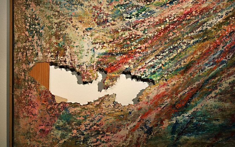 Giancarlo Limoni, Torsione, 1989, particolare, olio su tela