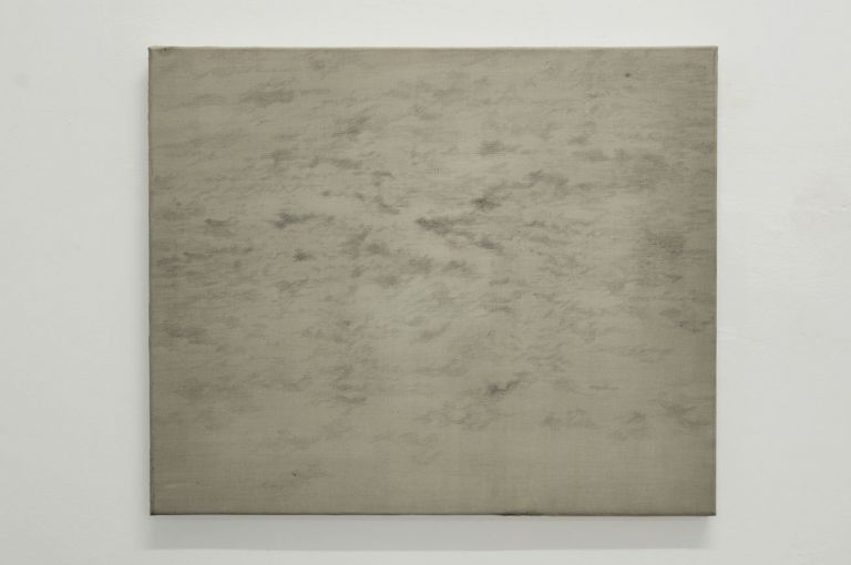 Giulio Saverio Rossi, Earthless map the clouds #2, 2018, punta d’argento su bianco d’osso, 55x65 cm