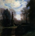 Giuseppe Pellizza da Volpedo, La Statua a Villa Borghese, 1906. Fondazione Musei Civici di Venezia, Galleria Internazionale d’Arte Moderna di Ca’ Pesaro