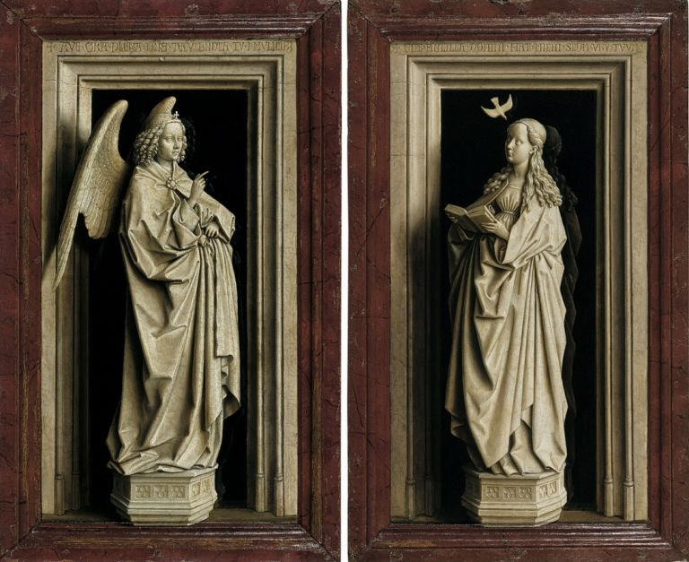 Jan van Eyck, The Annunciation Diptych, c. 1433 1435, Museo Nacional Thyssen Bornemisza, Madrid