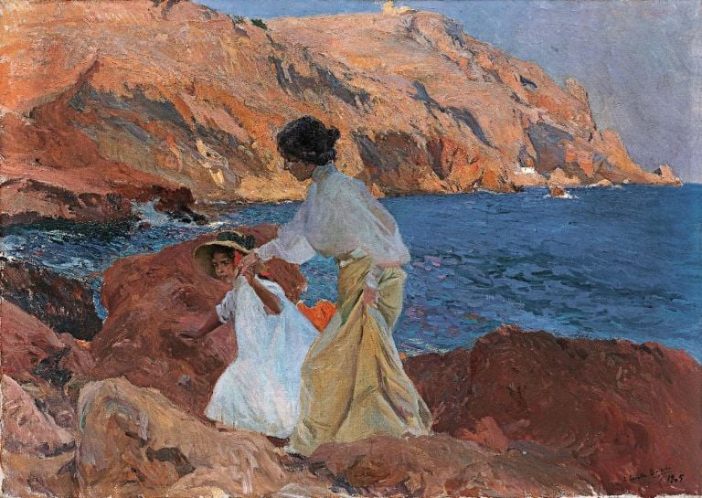 Joaquín Sorolla, Clotilde ed Elena sugli scogli, Jávea, 1905. Esther Koplowitz Collection © Archivo fotográfico BPS