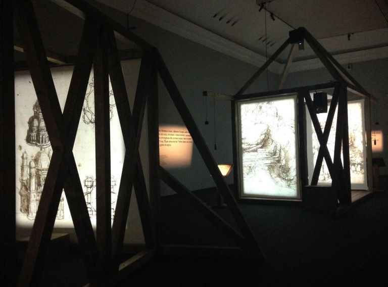 Leonardo. La macchina dell'immaginazione. Installation view at Palazzo Reale, Milano 2019